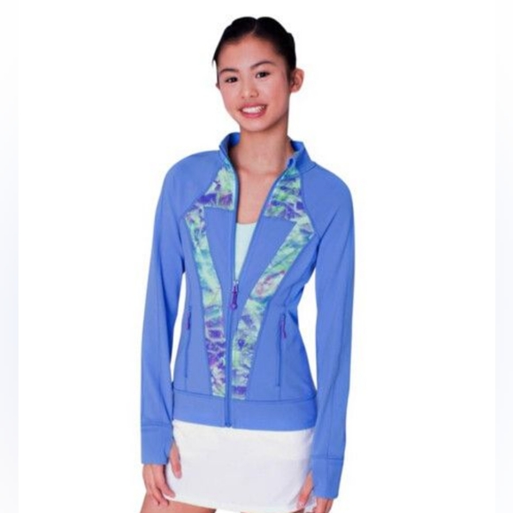 Ivivva Lululemon Girl's Perfect Your Practice Jacket, size 14, Blue Cloud - Picture 8 of 8